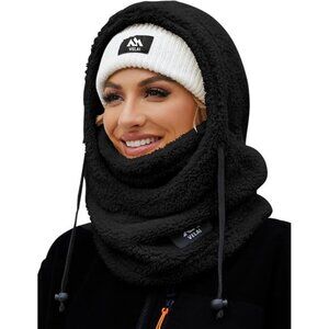 Fleece Ski Mask for Men Women Winter Face Masks Windproof Hooded